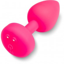 Маленькая дизайнерская анальная пробка с вибрацией «Gplug», цвет розовый, Fun Toys FT10165, длина 8 см., со скидкой