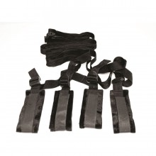 Набор ремней-фиксаторов «Bed Bondage Restraint Kit», цвет черный, Sportsheets SS100-00, бренд Sportsheets International, One Size (Р 42-48)