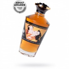 Массажное масло «Shunga» с ароматом «Карамельный поцелуй», возбуждающее, объем 100 мл, Shunga 2215, из материала Масляная основа, цвет Оранжевый, 100 мл., со скидкой