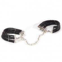Дизайнерские наручники «Plaisir Nacre Bijoux», цвет черный, размер OS, BI3701, One Size (Р 42-48)