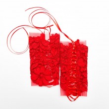 Роскошные манжеты «Еstasi» - Dolce Piccante, цвет красный, размер S/M, Ldp067, со скидкой