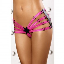 Яркие трусики «Star Panty Shorts», цвет розовый, размер L/XL, Lolitta LOL067, из материала Полиэстер, со скидкой