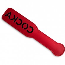 Шлепалка с вызывающей надписью «Соска» от известного бренда Пикантные штучки, цвет красный, DP603, из материала Искусственная кожа, длина 31 см., со скидкой