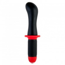 Вибромассажер Toyfa «Black&Red» с удобной ручкой держателем, цвет черный, TBR901340-5, из материала Силикон, коллекция Black & Red, длина 15 см.