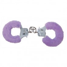 Наручники «Furry Fun Cuffs» с мехом от ToyJoy, цвет фиолетовый, TOY9502, бренд Toy Joy, One Size (Р 42-48)