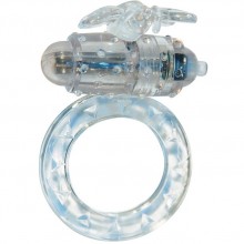 Силиконовое вибро-кольцо «Flutter-Ring», цвет прозрачный, Toy Joy TOY9346, диаметр 3 см.