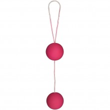 Вагинальные шарики «Funky Love Balls» со смещенным центром тяжести, цвет розовый, Toy Joy TOY9852, из материала Пластик АБС, длина 21 см., со скидкой