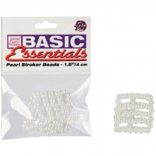 Насадка для полового члена «Pearl Ring», цвет белый, DEL2172720, из материала Пластик АБС, коллекция Basic Essentials, диаметр 4 см.