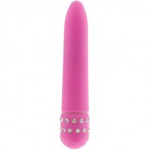 Вибратор «Diamond Pink Superbe» для девушек от компании Toy Joy, цвет розовый, TOY9921, длина 15.5 см.