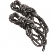 Набор для шибари «Silky Rope Kit» от компании Sportsheets Int, цвет черный, SS325-02, из материала Шелк, 4 м.