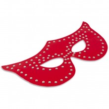 Таинственная маска с заклепками от известного бренда Пикантные Штучки, цвет красный, размер OS, DP028, из материала Искусственная кожа, длина 28 см.