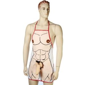 Эротический фартук для мужчин «Sexy Apron», Hao Toys PRK8167, цвет Телесный, One Size (Р 42-48)