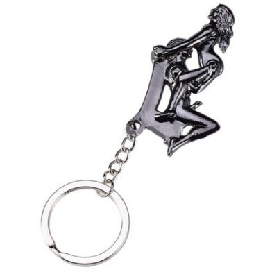 Брелок Девушка сверху - «Funny Sexy Keychain», цвет серебристый, Hao Toys PRK8034, из материала Металл, со скидкой