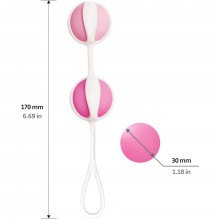 Вагинальные шарики «Geisha Balls 2» от компании Fun Toys, цвет розовый, FT10202, диаметр 3 см.