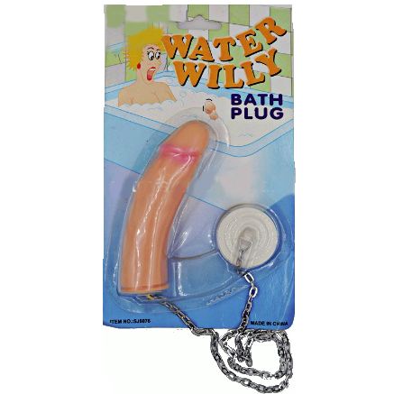Пробка для ванны с пенисом на цепочке, цвет телесный, Hao Toys PRK8076
