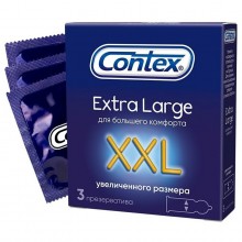 Презервативы Contex «Extra Large №3», упаковка 3 шт, CON11201, длина 22 см.