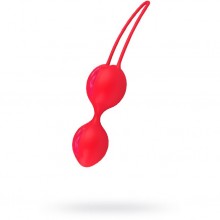 Вагинальные шарики от известной компании Fun Factory - «Smartballs Duo» со смещенным центром тяжести, цвет красный, 34323, длина 17 см.