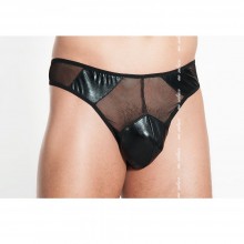 Полупрозрачные мужские трусы «Manuel» со вставкой Wet Look от компании Me Seduce, цвет черный, размер S/M, Manuel-BL-2