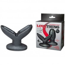 Анально-вагинальный плаг LoveToy «A Blooming Tulip-4» с функцией расширения, цвет черный, 429803, длина 13 см.