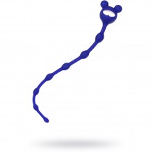 Силиконовая анальная цепочка ToDo by Toyfa Froggy, цвет синий, длина 27.4 см, диаметр 1.4 см, 356004, длина 27.4 см.