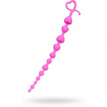 Силиконовая розовая анальная цепочка ToDo by Toyfa Long Sweety,длина 34 см, диаметр 2.7 см, 356002, длина 34 см.