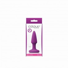 Анальная мини-пробка «Colors Pleasures Mini Plug Purple», длина 9 см, диаметр 2.48 см, NS Novelties NSN-0413-15, коллекция Colours Pleasures, цвет Фиолетовый, длина 9 см.