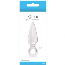 Анальная пробка с кольцом «Jolie - Pleasures Plug - Mini», цвет прозрачный, NS Novelties NSN-0501-11, длина 8.9 см., со скидкой