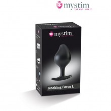 Анальная пробка с электростимуляцией «E-stim Butt Plug Rocking Force L» от компании Mystim, цвет черный, 46271, длина 10.5 см.