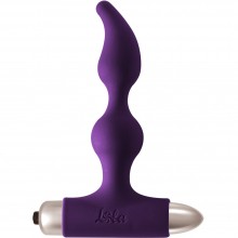 Ребристая анальная пробка с вибрацией Spice It Up «New Edition Elation Ultraviolet», цвет фиолетовый, Lola Toys 8018-04lola, коллекция Spice It Up by Lola, длина 13.1 см.