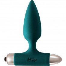 Классическая гладкая анальная пробка с вибрацией Spice It Up «New Edition Glory Dark Green», цвет зеленый, Lola Toys 8015-02lola, коллекция Spice It Up by Lola, длина 11 см.