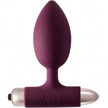 Гладкая анальная пробка с вибрацией Spice It Up «New Edition Perfection Wine Red», цвет фиолетовый, Lola Toys 8014-03lola, длина 11.1 см.