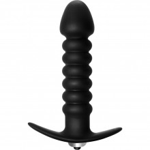 Анальная пробка с вибрацией «Twisted Anal Plug Black» из коллекции «First Time», цвет черный, Lola Toys 5007-03lola, из материала Силикон, длина 13 см., со скидкой