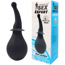 Анальный душ с изогнутой насадкой от компании Sex Expert, цвет черный, sem-55131, со скидкой