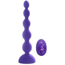 Анальный вибратор с пультом ДУ и волнистой втулкой Aphrodisia Anal Beads-L, фиолетовый, Howells 189024purHW, длина 21.5 см.