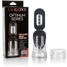 Автоматическая вакуумная помпа с вибрацией Optimum Series «Get Hard Head Pump Set», цвет черный, California Exotic Novelties SE-1041-08-3, из материала TPE, длина 13.3 см.