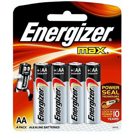 Батарейки «Energizer MAX», E91/AA 1.5V, упаковка 4 шт, от Energizer E300157103P, 4 мл.