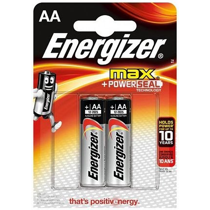 Батарейки Energizer MAX E92/AAA 1.5V, упаковка 2 шт., 2 мл.