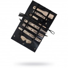 БДСМ набор «Fetish Goddess» из 8 предметов с кейсом для хранения, цвет золотисто-черный, Waname 477010, из материала Искусственная кожа