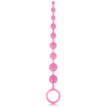 Длинная анальная цепочка Firefly Pleasure «Beads - Pink», цвет розовый, NSN-0489-14, длина 24 см., со скидкой