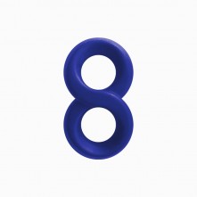 Двойное эрекционное кольцо «Бесконечность» Renegade Infinity Ring, цвет синий, NSN-1113-27, диаметр 2.3 см., со скидкой