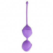 Двойные вагинальные шарики из силикона «Jiggle Mouse» от компании EDC Collections, фиолетовые, ET208PUR, длина 19.5 см.