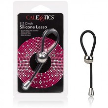 Эрекценное кольцо-лассо «E-Z Cinch Silicone Lasso», цвет черный, California Exotic Novelties SE-1408-15-2, бренд CalExotics, длина 17.8 см.