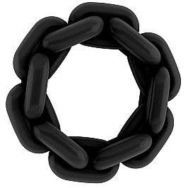 Силиконовое эрекционное кольцо в виде цепочки «NO. 6 Chain Cockring», черное, Shots Toys SON006BLK, бренд Shots Media, длина 5.2 см., со скидкой