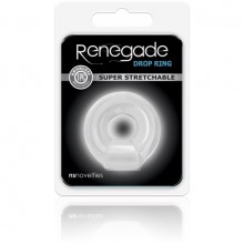 Тольстое эрекционное кольцо Renegade - «Drop Ring - Clear», цвет прозрачный, NS Novelties NSN-1111-61, из материала TPE, длина 4.5 см.