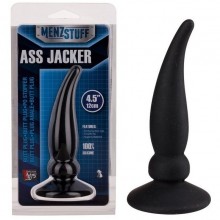 Силиконовая пробка «Ass Jacker» для анальной стимуляции, цвет черный, Dream Toys 20690, длина 12 см.