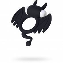 Силиконовое эрекционное виброкольцо на пенис «Cocky Devil» со съемной вибропулей, цвет черный, JOS 782016, длина 8.5 см., со скидкой