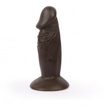 Небольшой рельефный фаллос на присоске, цвет коричневый, Erowoman-Realistic er-30060-1, длина 10 см.