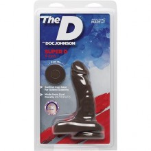 Фаллоимитатор на присоске «The D - Super D 6 - Chocolate» от компании Doc Johnson, цвет черный, 1700-03 CD DJ, длина 16.5 см.