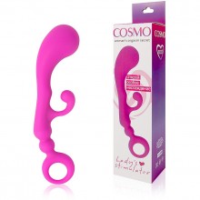 Фаллоимитатор с клиторальным стимулятором «Cosmo», цвет розовый, CSM-23014, бренд Bior Toys, длина 15 см.