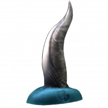 Силиконовый фаллоимитатор Erasexa «Дельфин Small», серебристый цвет, zoo122, длина 25 см.
